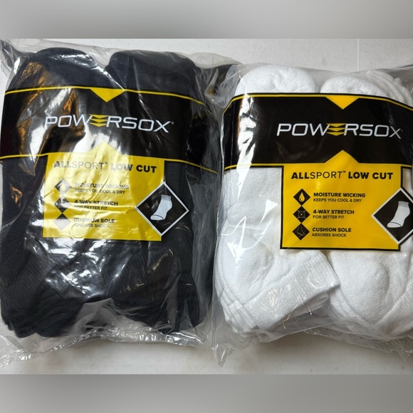 2 PowerSox Men's Cushion Low Cut Socks, 12-Pack 
1 each Black & White 24 total - Picture 1 of 12